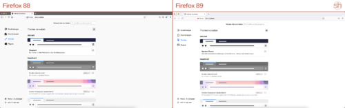 Firefox 89 Proton-Design