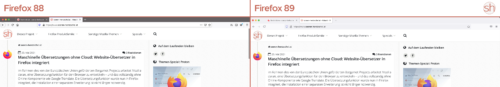 Firefox 89 Proton-Design