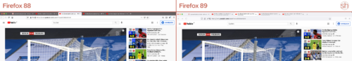 Firefox 89 Proton-Design