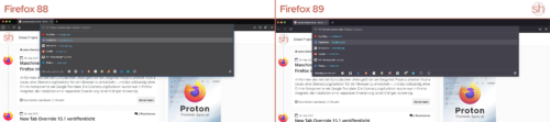 Firefox 89 Proton-Design