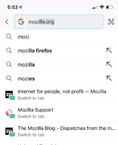 Firefox 34 für iOS