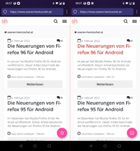 Firefox Klar 95 für Android