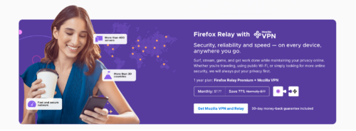 Firefox Relay + Mozilla VPN Paket