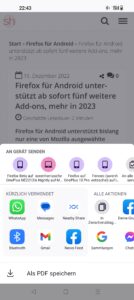 Firefox 108 für Android
