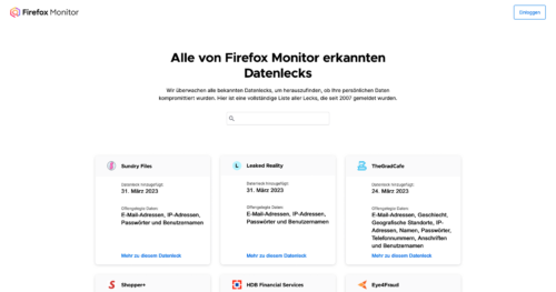 Firefox Monitor v2