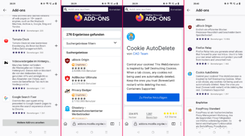 Firefox für Android: Beliebige Erweiterung installieren