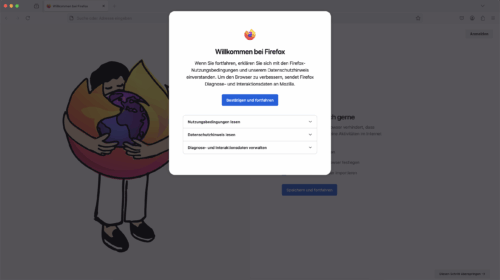 Nutzungsbedingungen und Datenschutzhinweis Firefox 138.0.3