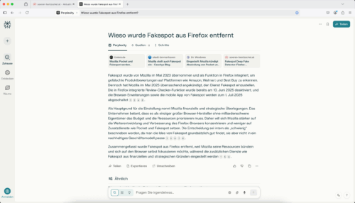 Perlexity in Firefox