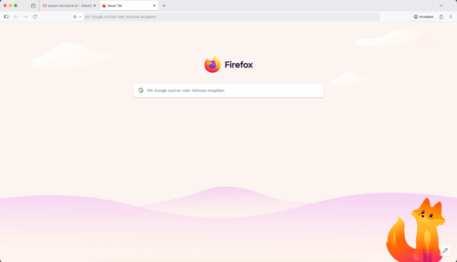 Hintergrundbild mit Kit für Firefox-Startseite