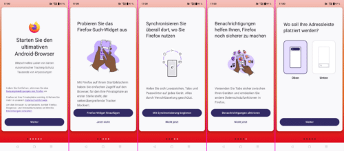 Onboarding in Firefox 146.0.1 für Android