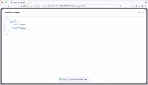 Enterprise Policy Generator 9.0