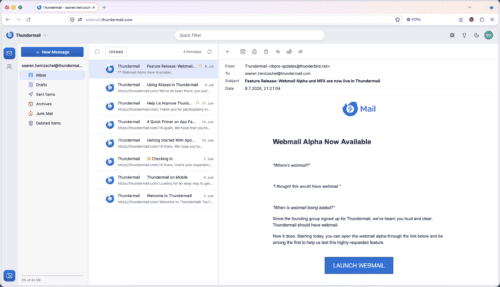 Thundermail Webmail