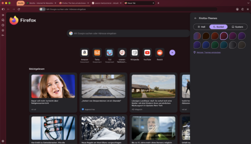 Firefox 157 „Nova”-Design