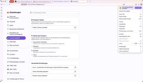 Firefox 157 „Nova”-Design
