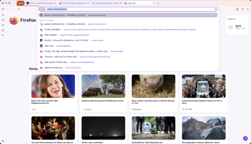 Firefox 157 „Nova”-Design
