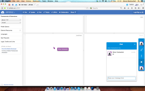 JSFiddle und TogetherJS